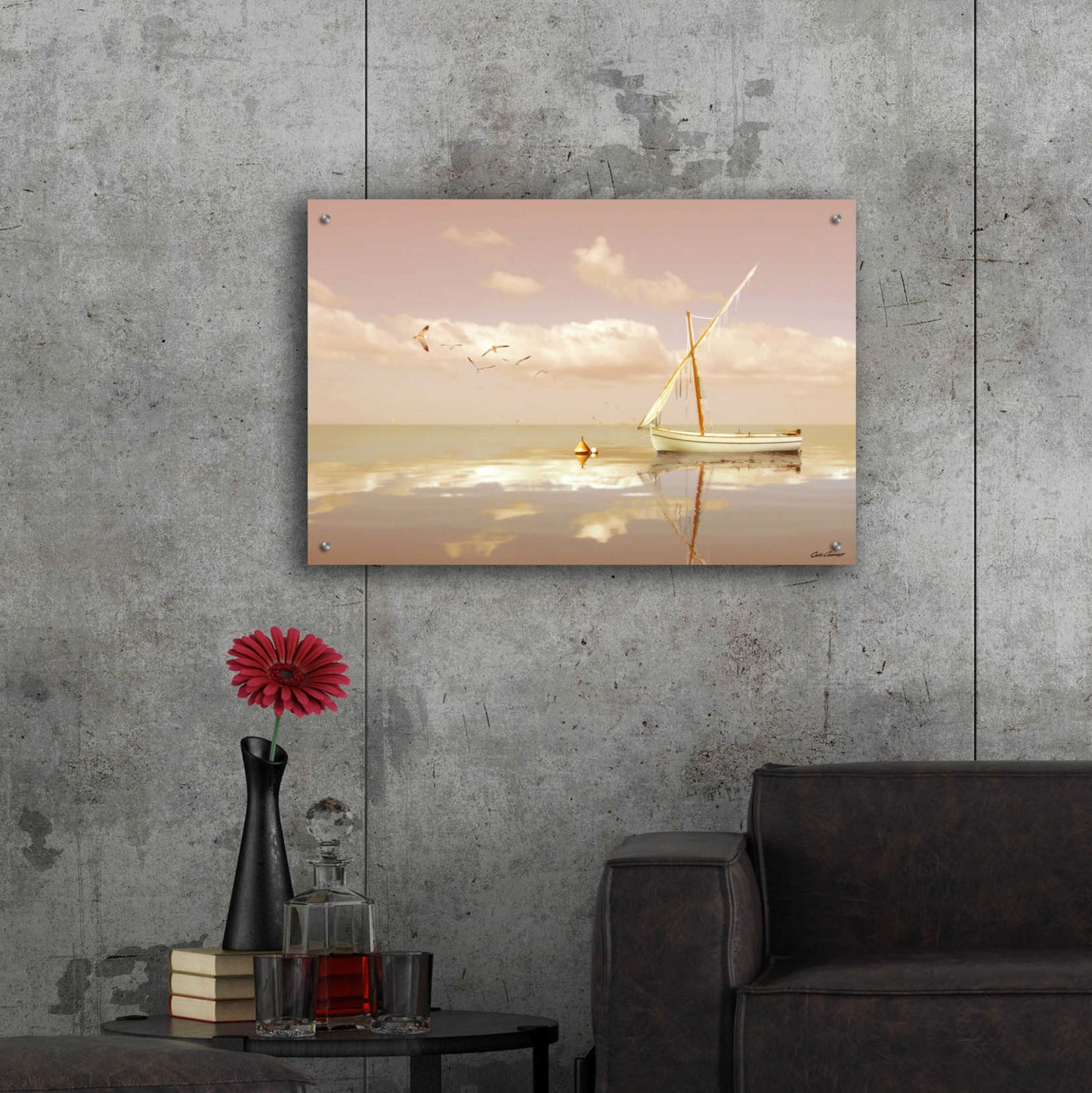 Epic Art 'Soft Sunrise on the Beach 12' by Carlos Casamayor, Acrylic Glass Wall Art,36x24