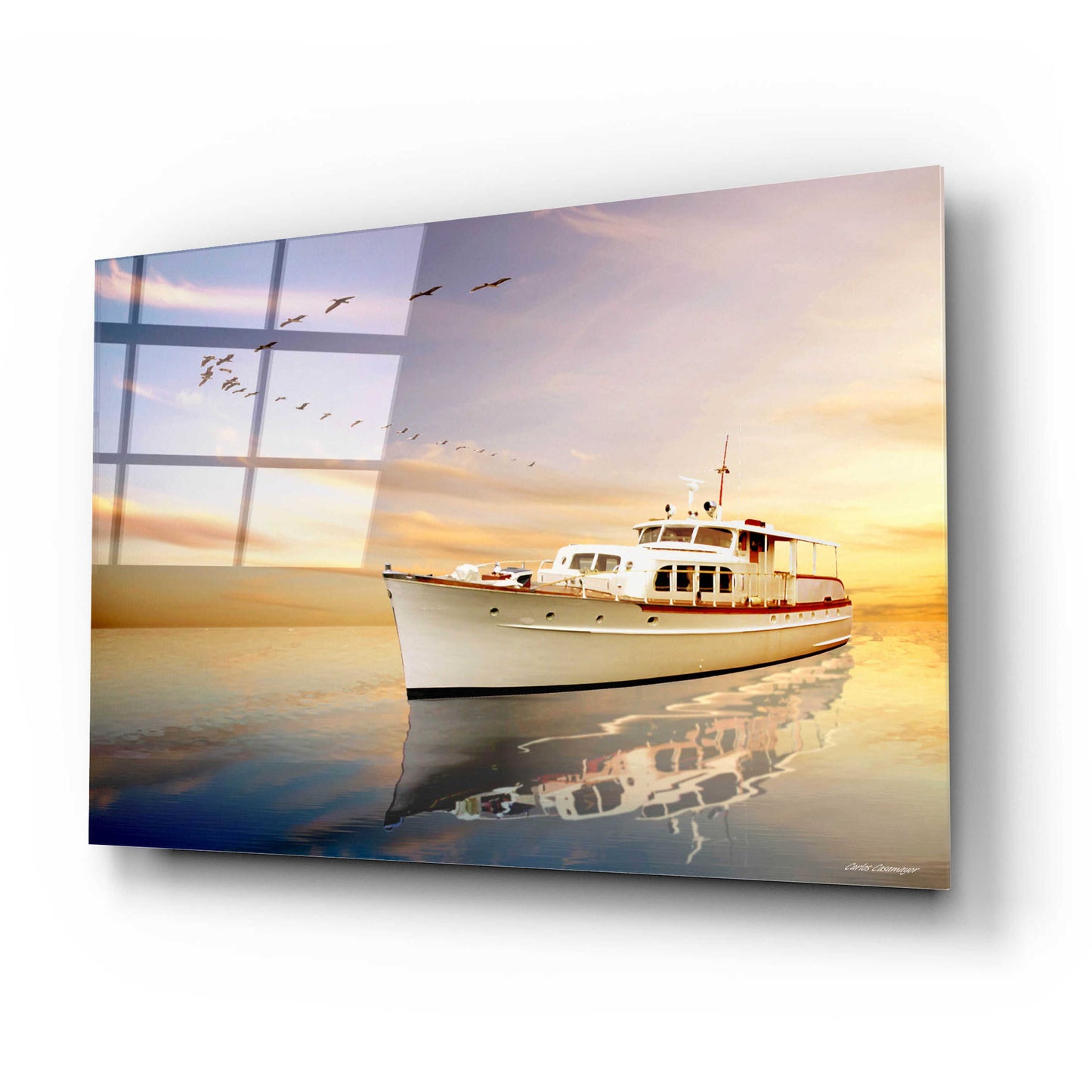 Epic Art 'Summer Sunset' by Carlos Casamayor, Acrylic Glass Wall Art,24x16