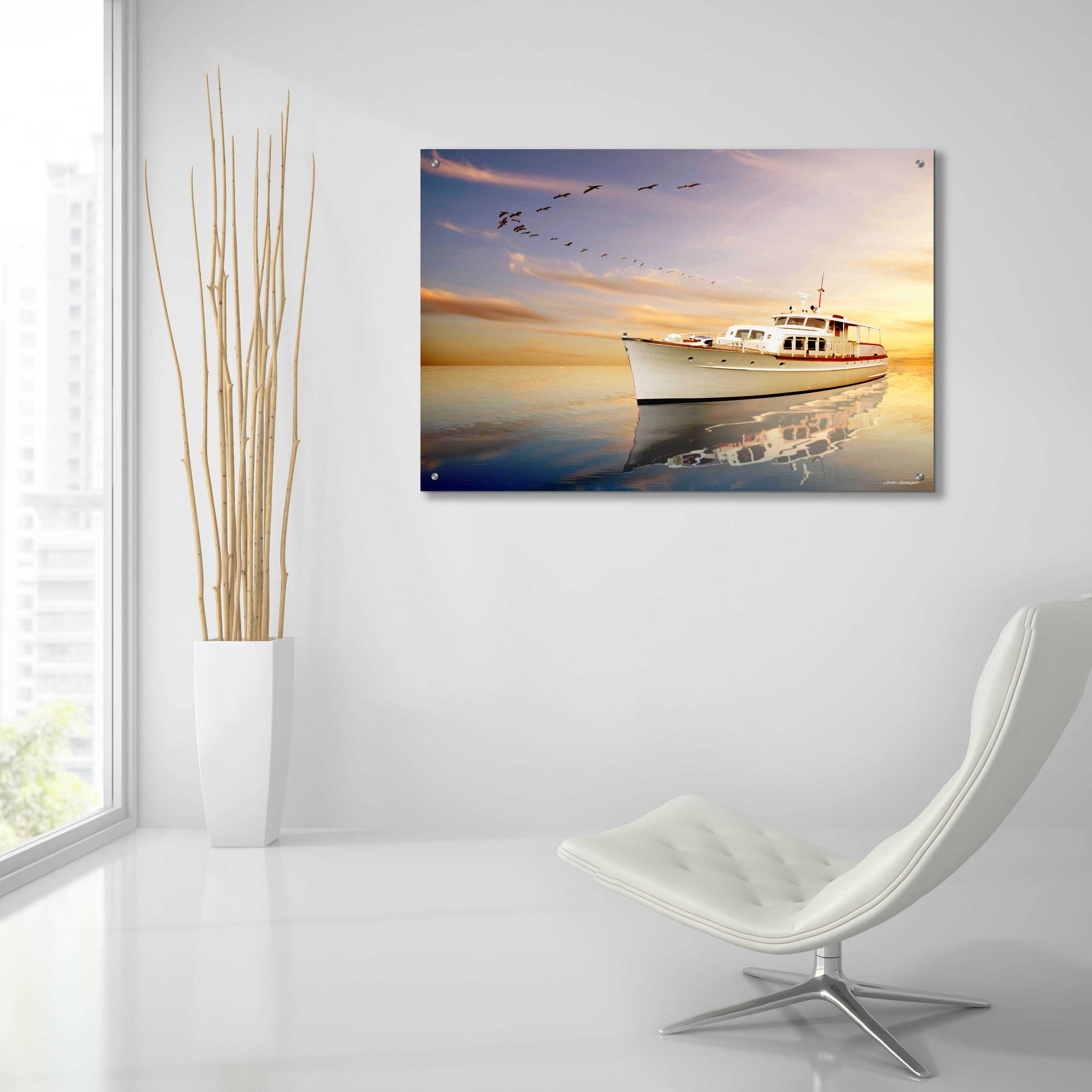 Epic Art 'Summer Sunset' by Carlos Casamayor, Acrylic Glass Wall Art,36x24