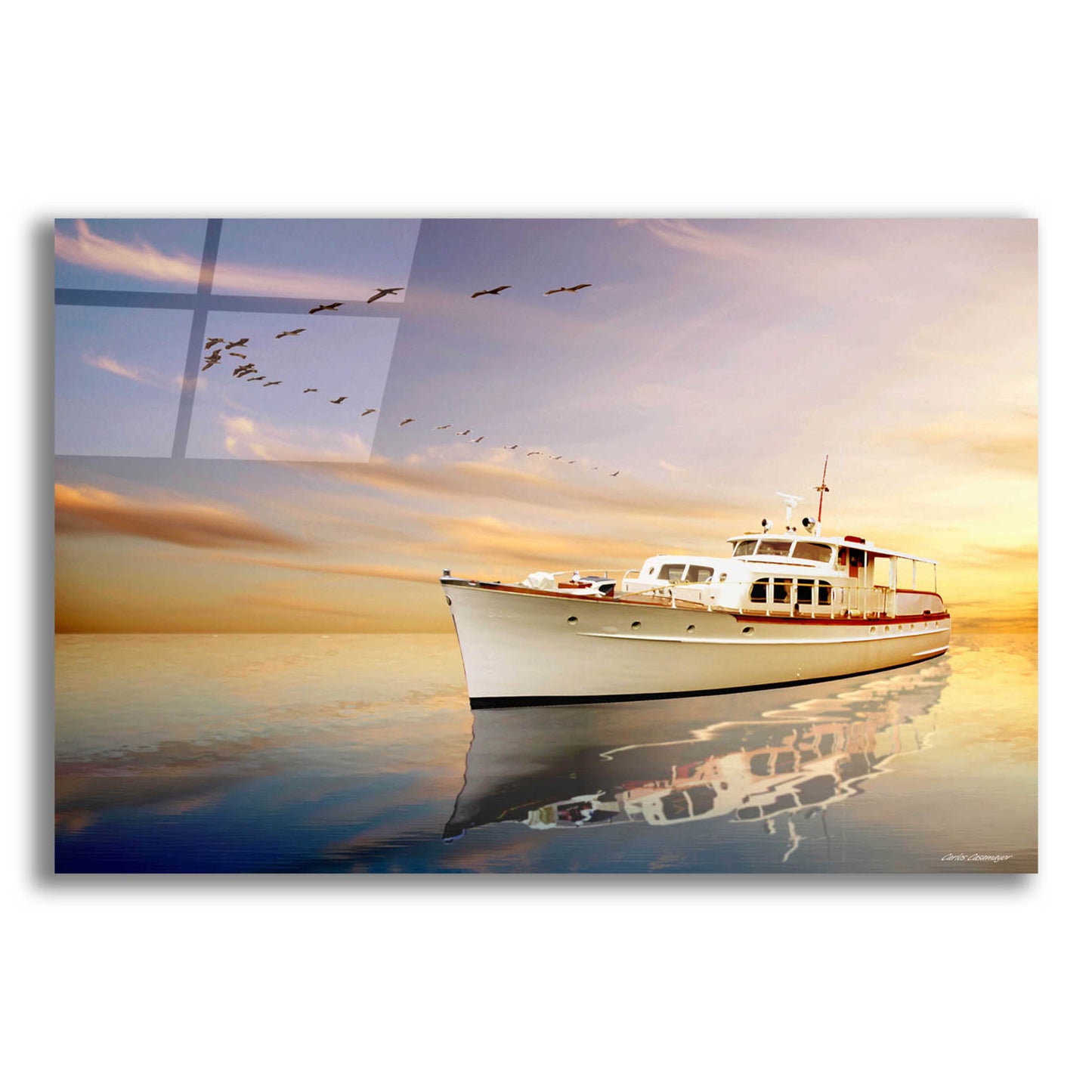 Epic Art 'Summer Sunset' by Carlos Casamayor, Acrylic Glass Wall Art