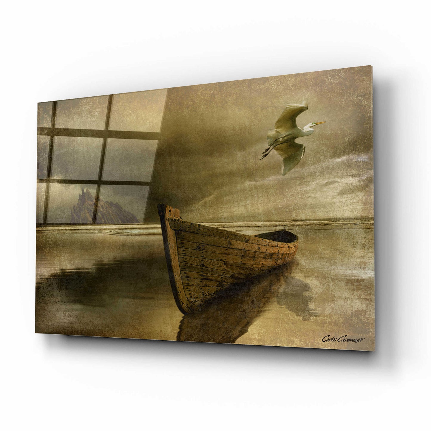 Epic Art 'The Solitude of the Sea 3B' by Carlos Casamayor, Acrylic Glass Wall Art,16x12