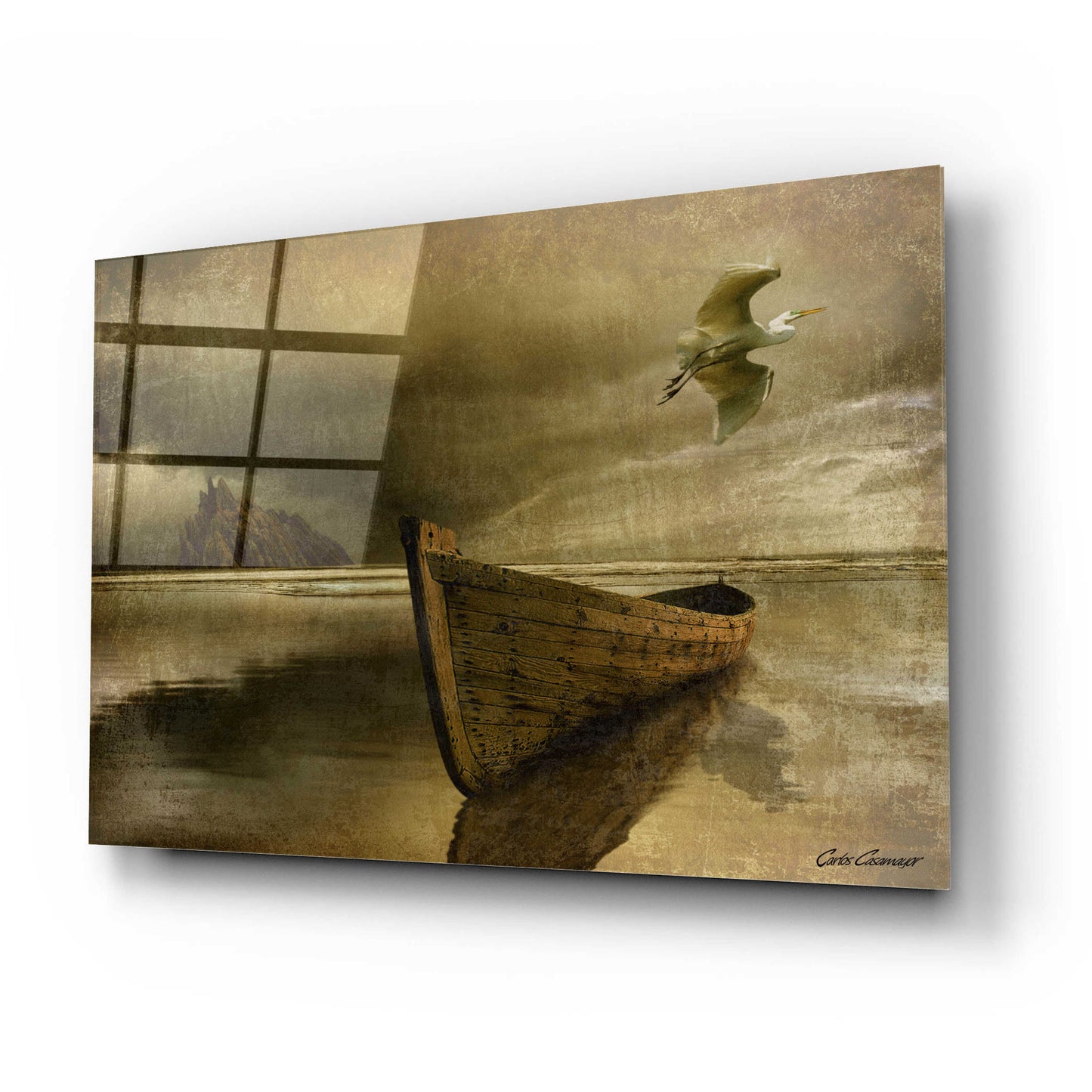 Epic Art 'The Solitude of the Sea 3B' by Carlos Casamayor, Acrylic Glass Wall Art,24x16