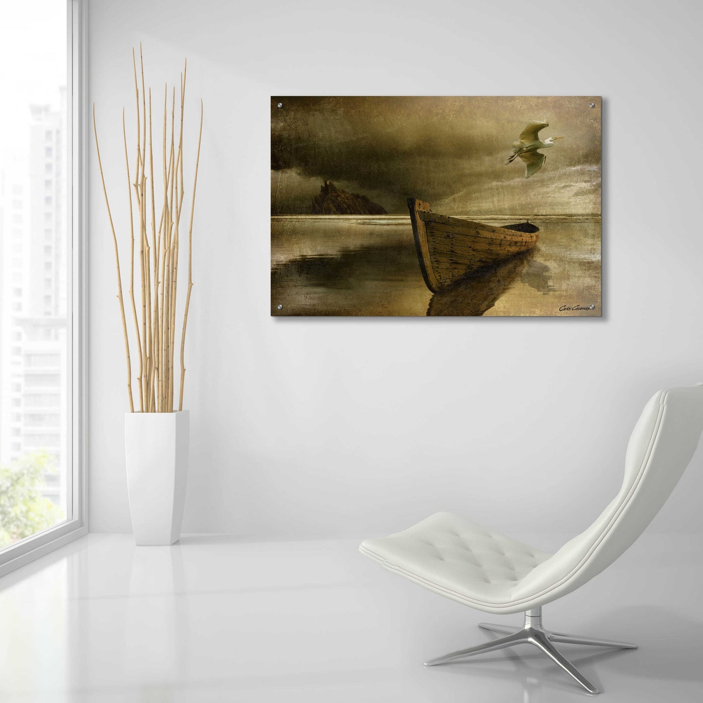 Epic Art 'The Solitude of the Sea 3B' by Carlos Casamayor, Acrylic Glass Wall Art,36x24