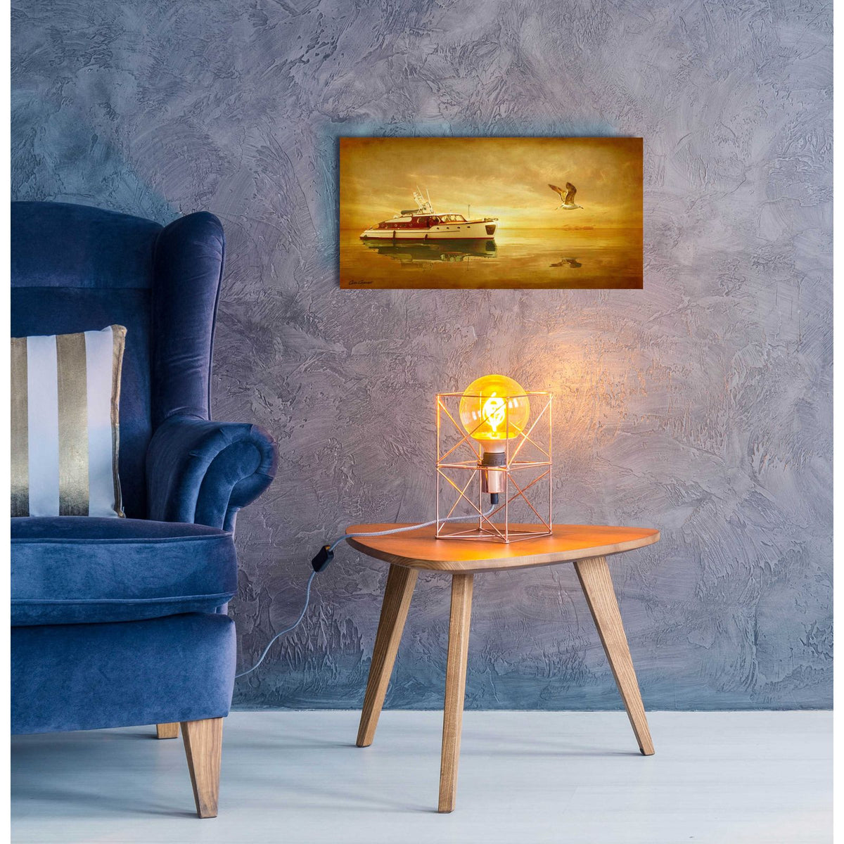 Vintage Emotions by Carlos Casamayor - 24x12 acrylic wall art in a room