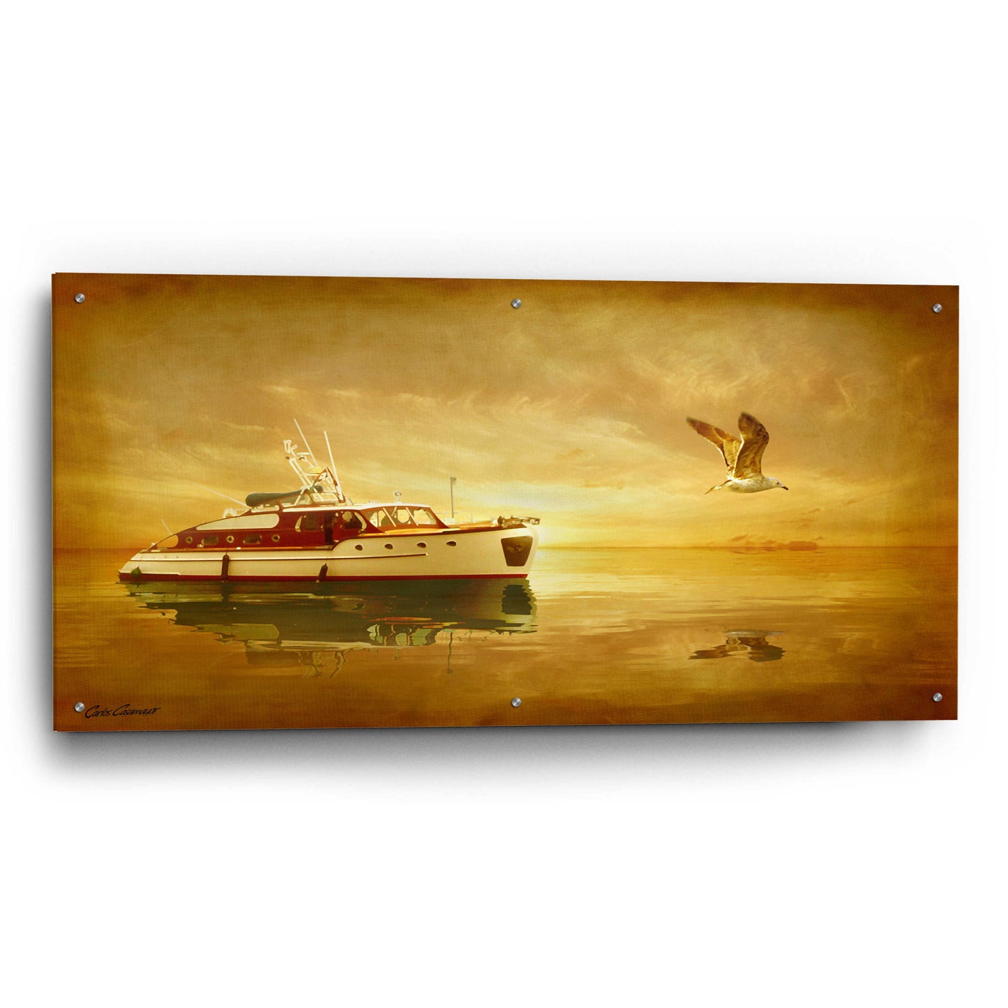 Epic Art 'Vintage Emotions' by Carlos Casamayor, Acrylic Glass Wall Art,48x24