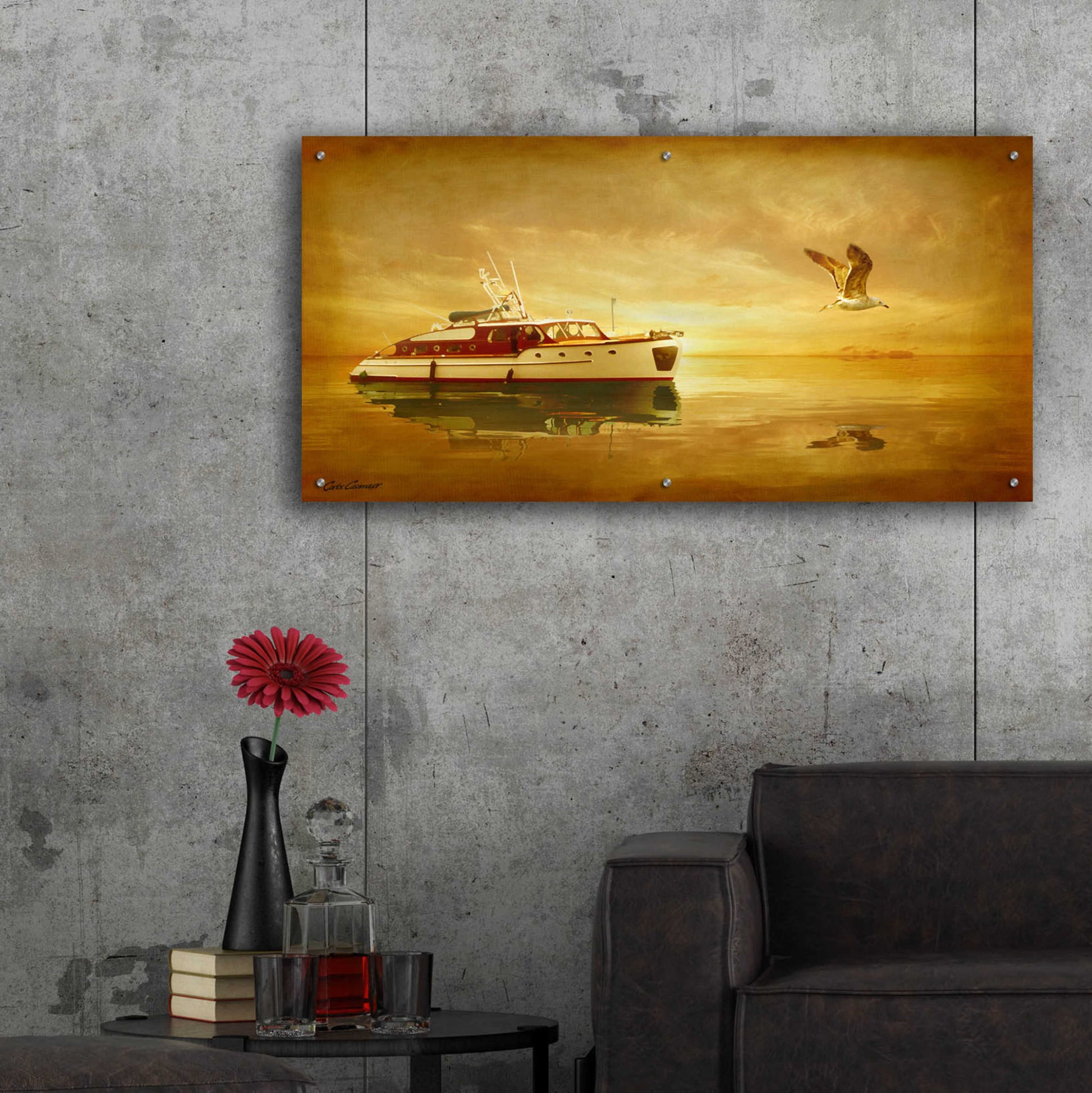 Epic Art 'Vintage Emotions' by Carlos Casamayor, Acrylic Glass Wall Art,48x24