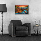 33_River_Cabin by Chris Dobrowolski - 24x16 acrylic wall art in a room