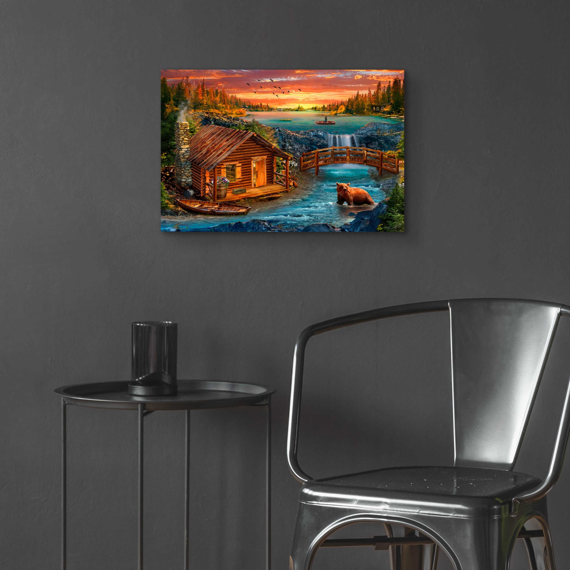 Epic Art '33_River_Cabin' by Chris Dobrowolski, Acrylic Glass Wall Art,24x16