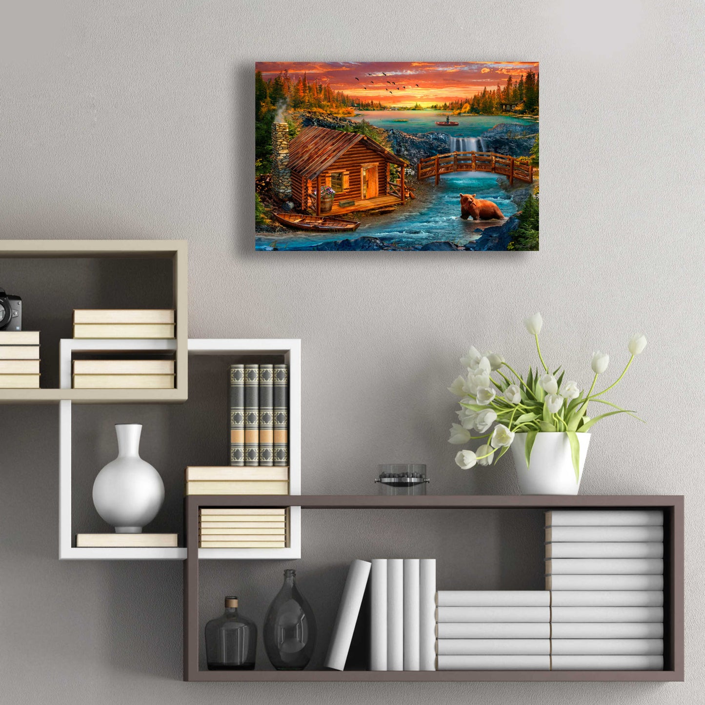 Epic Art '33_River_Cabin' by Chris Dobrowolski, Acrylic Glass Wall Art,24x16