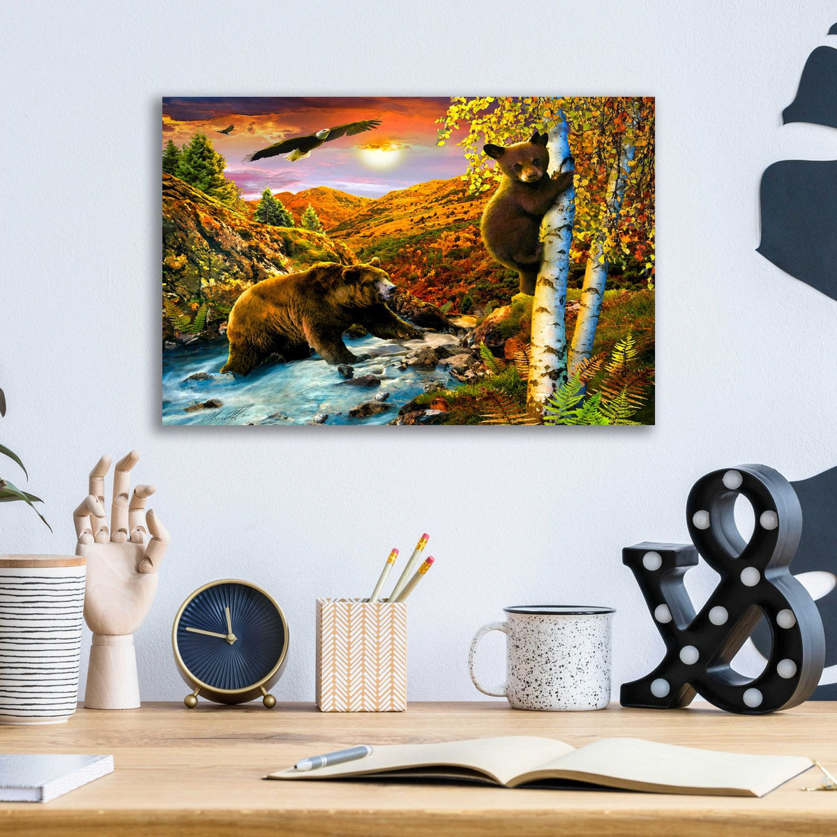 36 September Mountains by Chris Dobrowolski - 16x12 acrylic wall art in a room