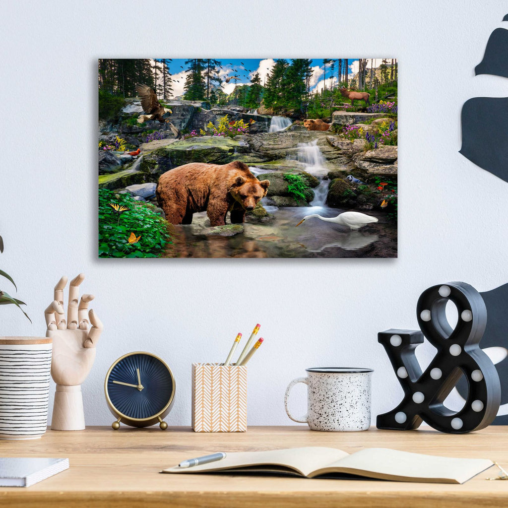 38 Mountain Stream by Chris Dobrowolski - 16x12 acrylic wall art in a room