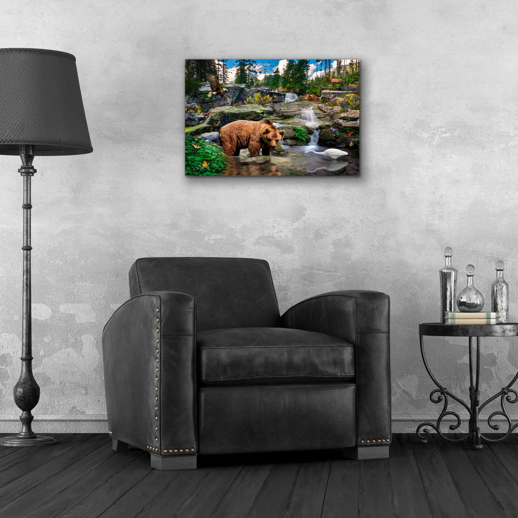 38 Mountain Stream by Chris Dobrowolski - 24x16 acrylic wall art in a room