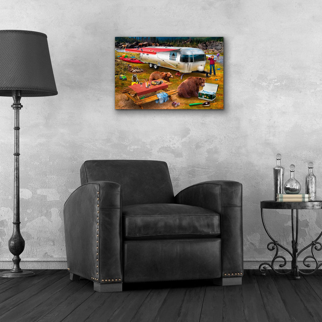 Camping Bandits by Chris Dobrowolski - 24x16 acrylic wall art in a room
