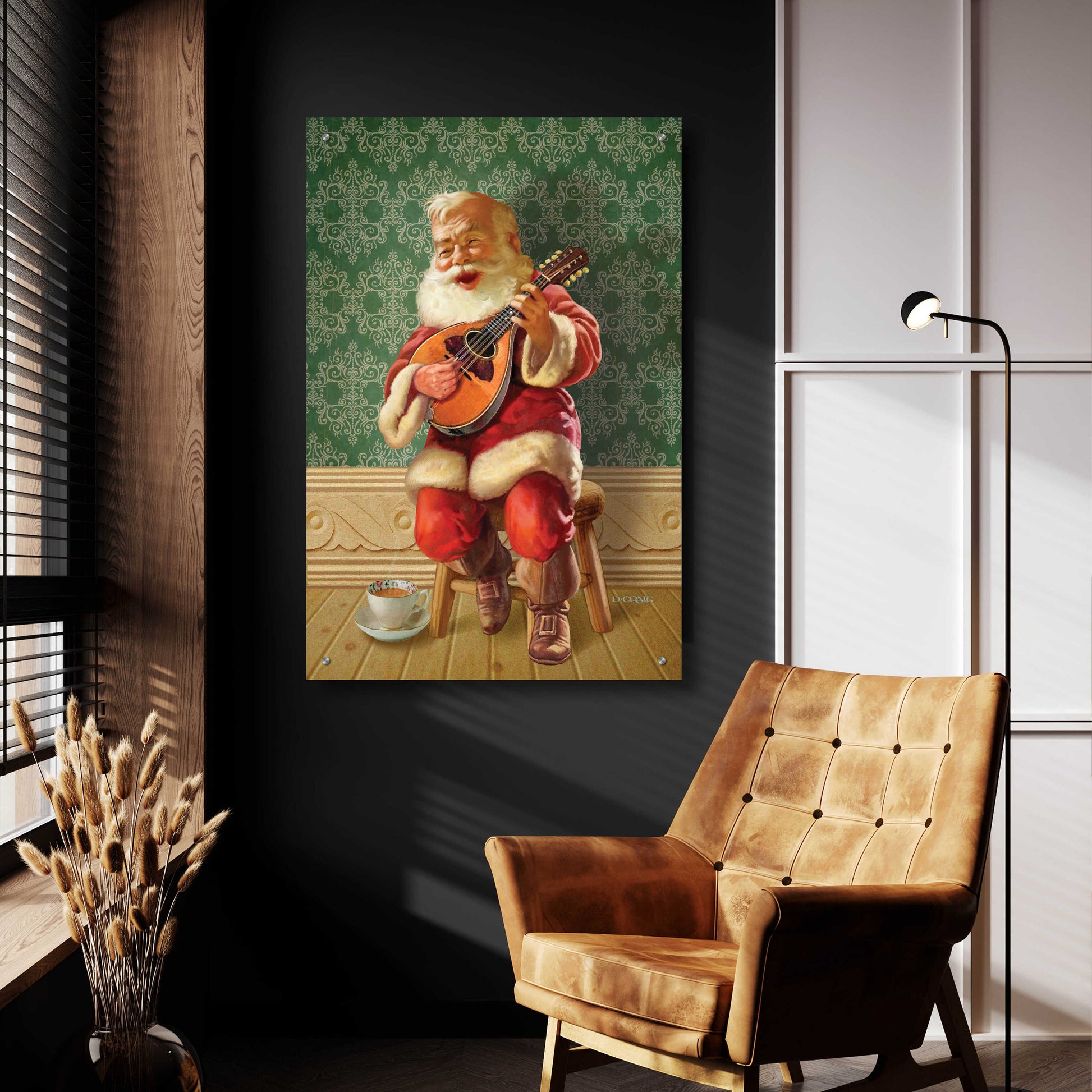 Epic Art 'Singing Santa II' by Dan Craig, Acrylic Glass Wall Art,24x36