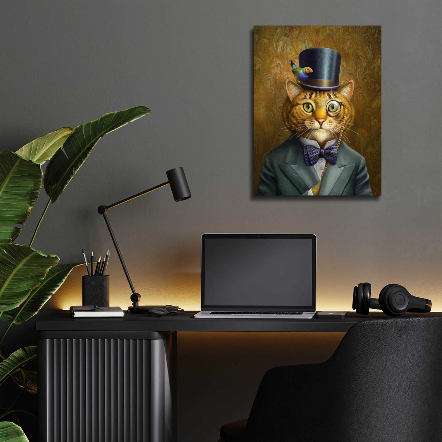 Epic Art 'Fat Cat' by Dan Craig, Acrylic Glass Wall Art,12x16