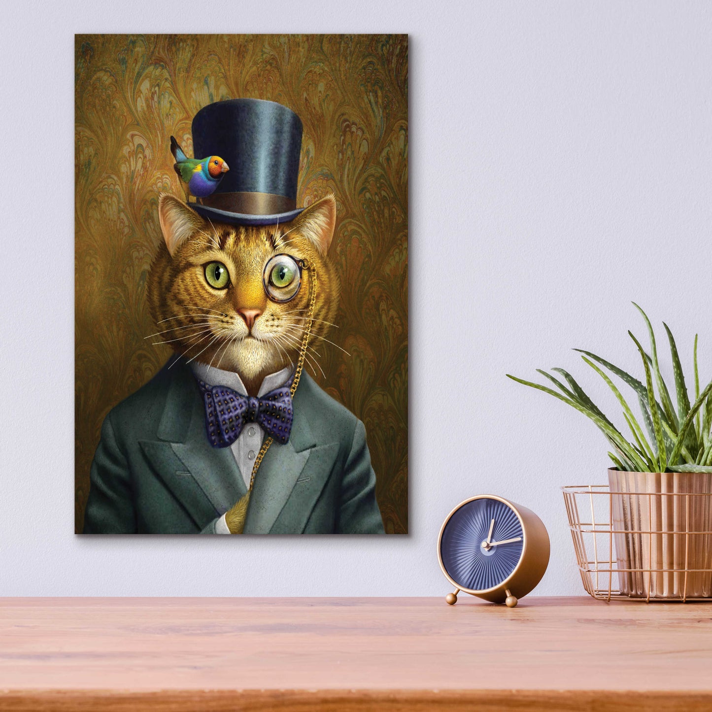 Epic Art 'Fat Cat' by Dan Craig, Acrylic Glass Wall Art,12x16