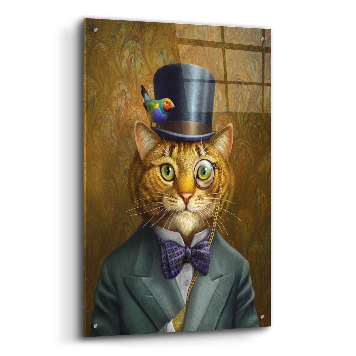 Epic Art 'Fat Cat' by Dan Craig, Acrylic Glass Wall Art,24x36