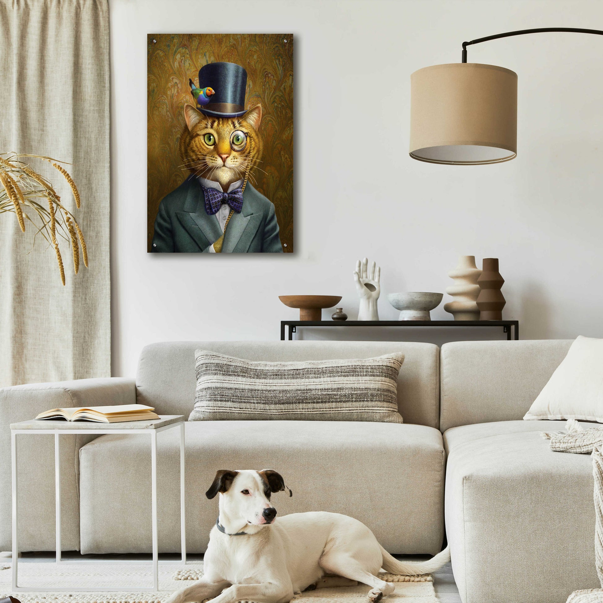 Epic Art 'Fat Cat' by Dan Craig, Acrylic Glass Wall Art,24x36