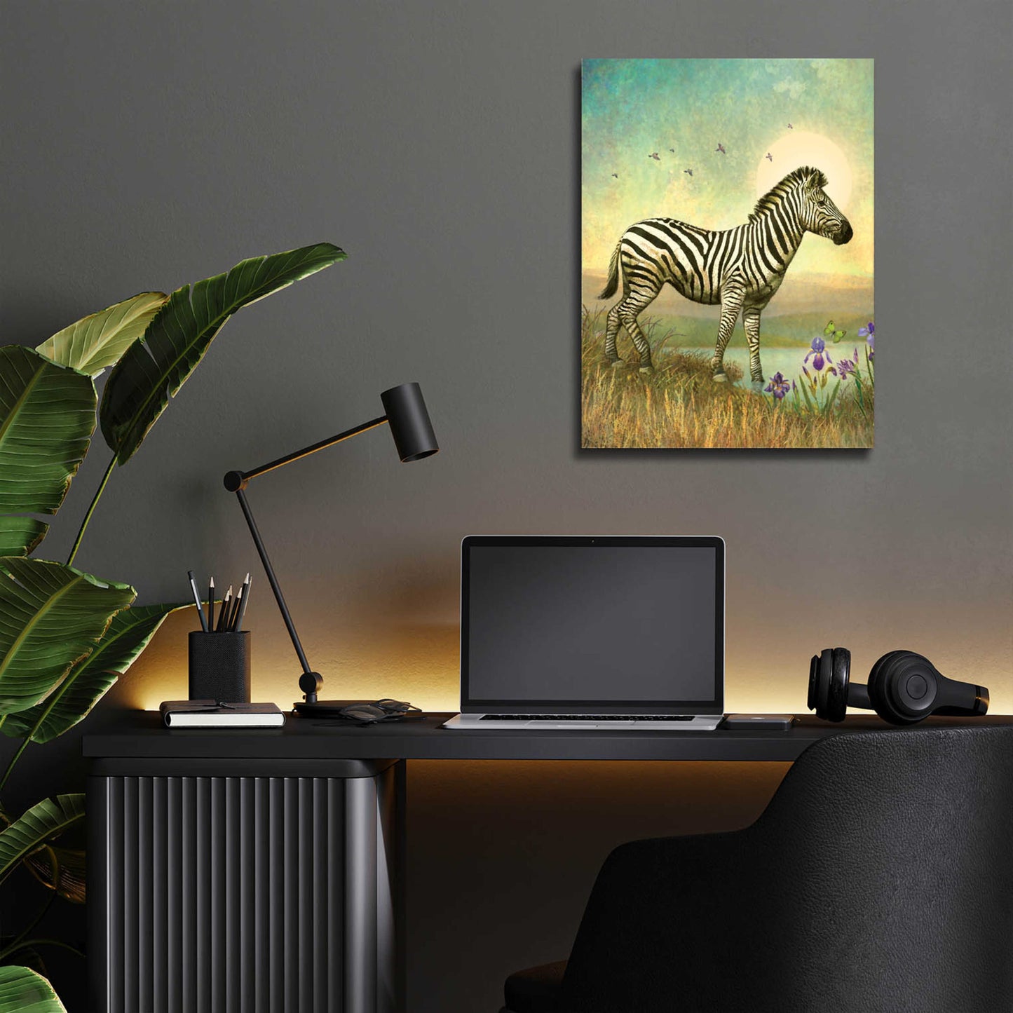 Epic Art 'Balance-Zebra' by Dan Craig, Acrylic Glass Wall Art,12x16