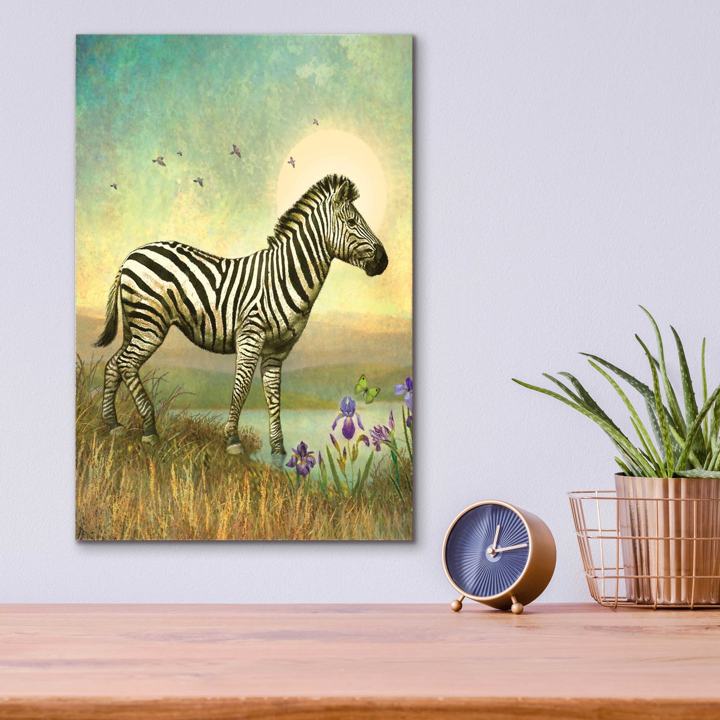 Epic Art 'Balance-Zebra' by Dan Craig, Acrylic Glass Wall Art,12x16