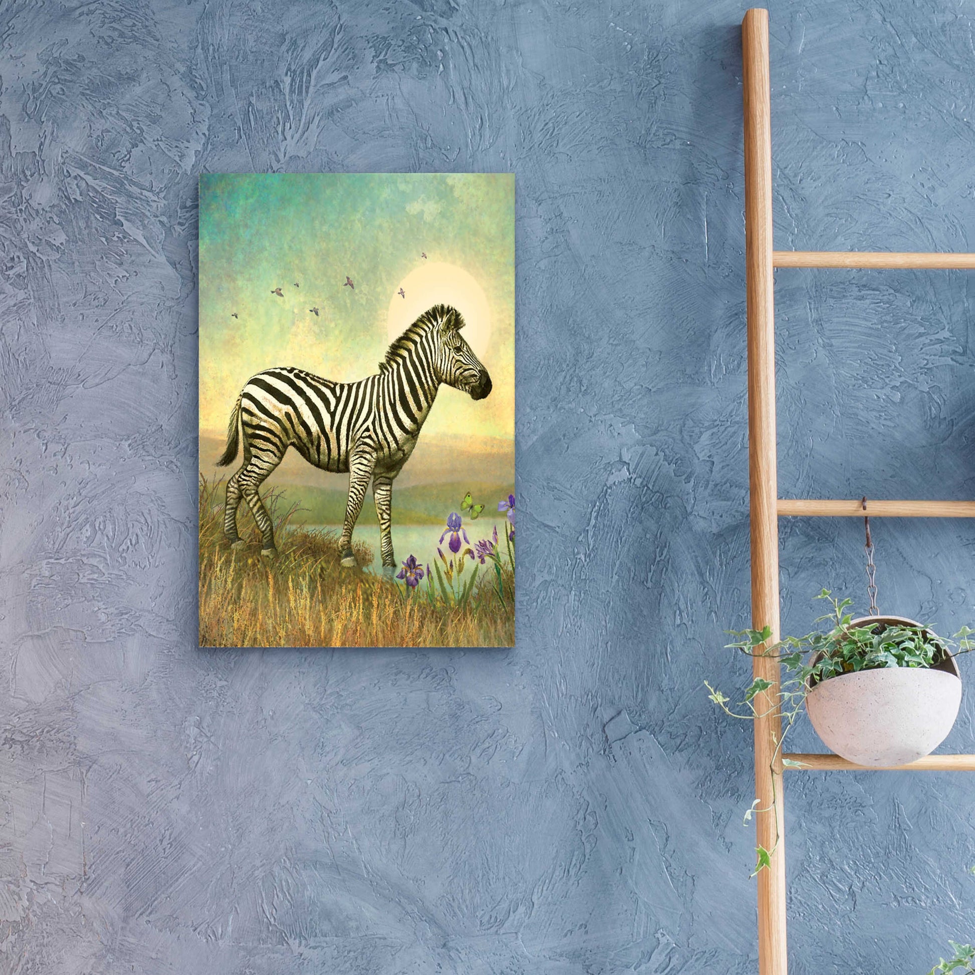 Epic Art 'Balance-Zebra' by Dan Craig, Acrylic Glass Wall Art,16x24