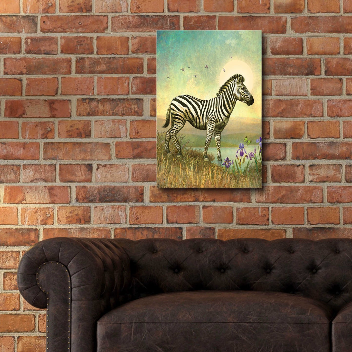 Epic Art 'Balance-Zebra' by Dan Craig, Acrylic Glass Wall Art,16x24