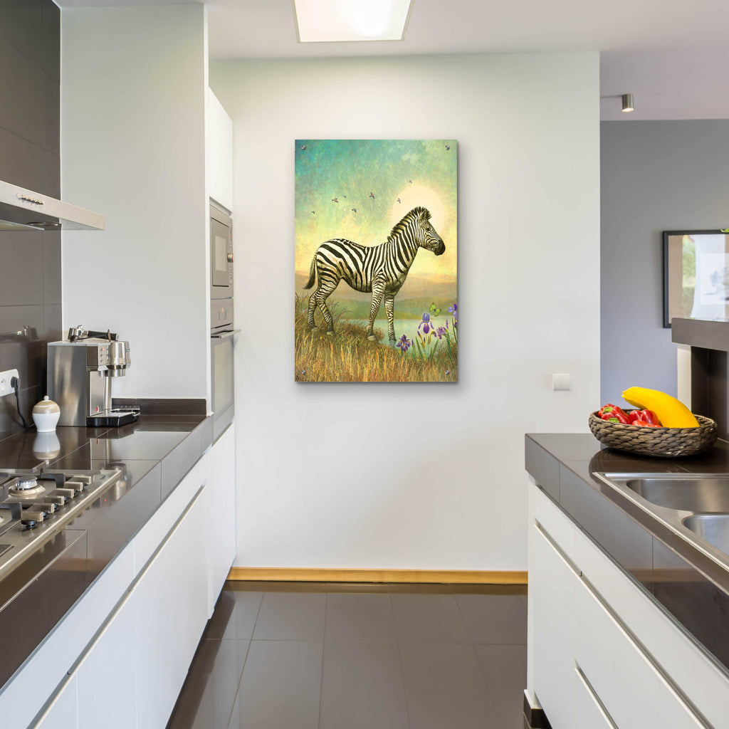 Epic Art 'Balance-Zebra' by Dan Craig, Acrylic Glass Wall Art,24x36