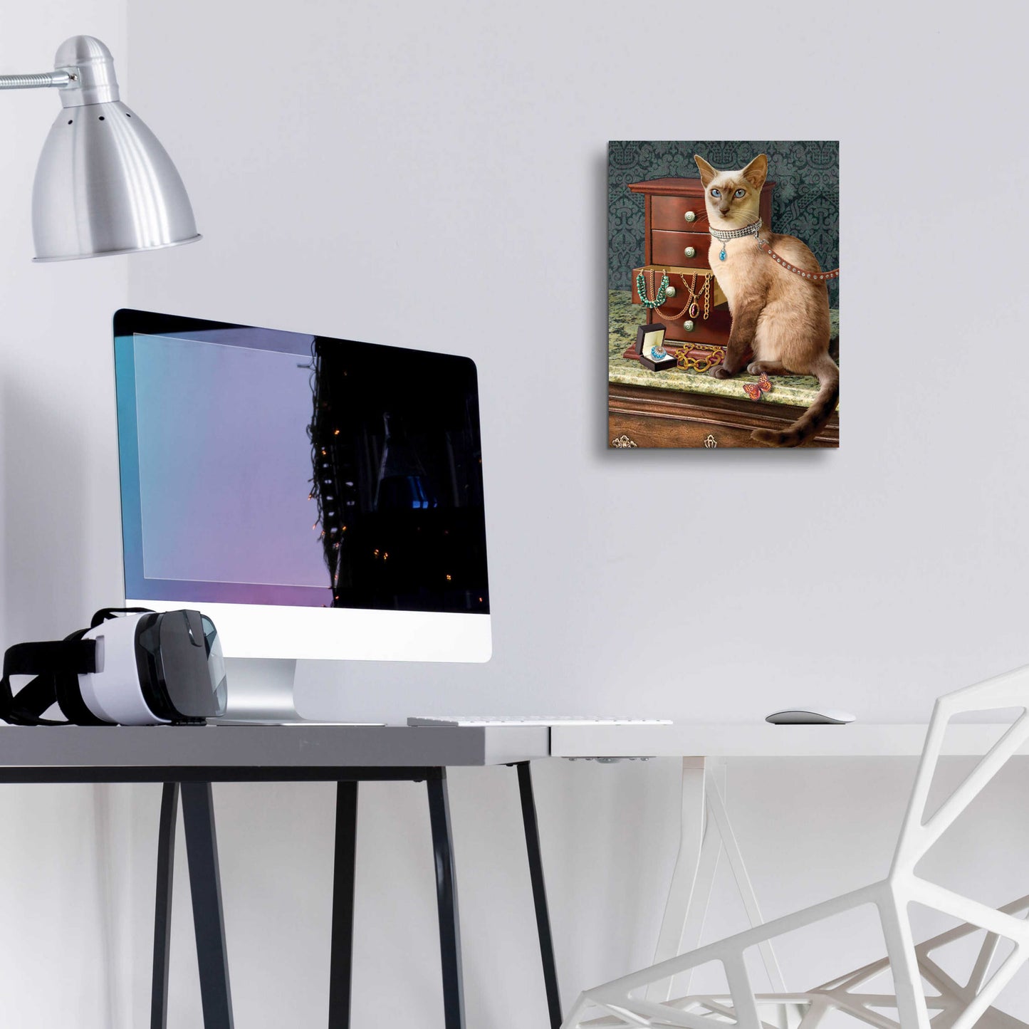 Epic Art 'Ego Siamese Cat' by Dan Craig, Acrylic Glass Wall Art,12x16