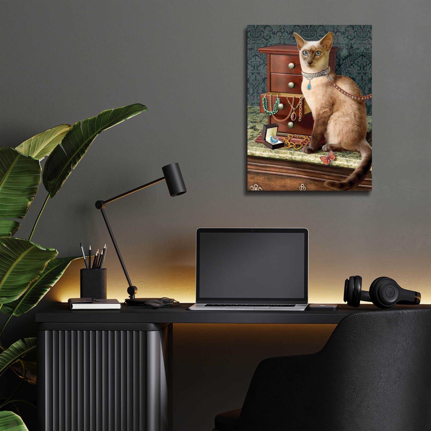 Epic Art 'Ego Siamese Cat' by Dan Craig, Acrylic Glass Wall Art,12x16