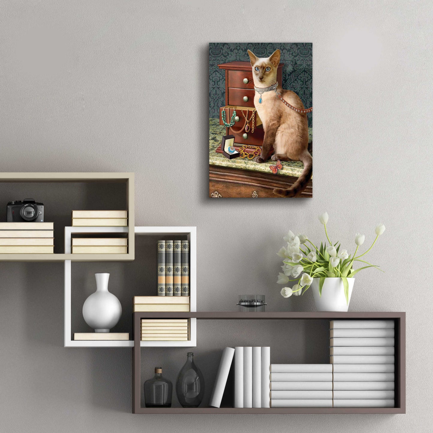 Epic Art 'Ego Siamese Cat' by Dan Craig, Acrylic Glass Wall Art,16x24