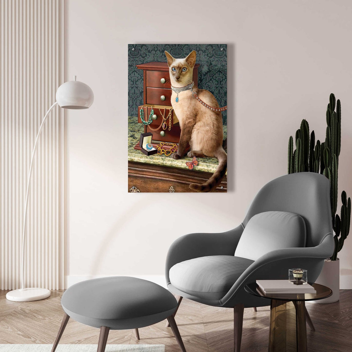 Epic Art 'Ego Siamese Cat' by Dan Craig, Acrylic Glass Wall Art,24x36