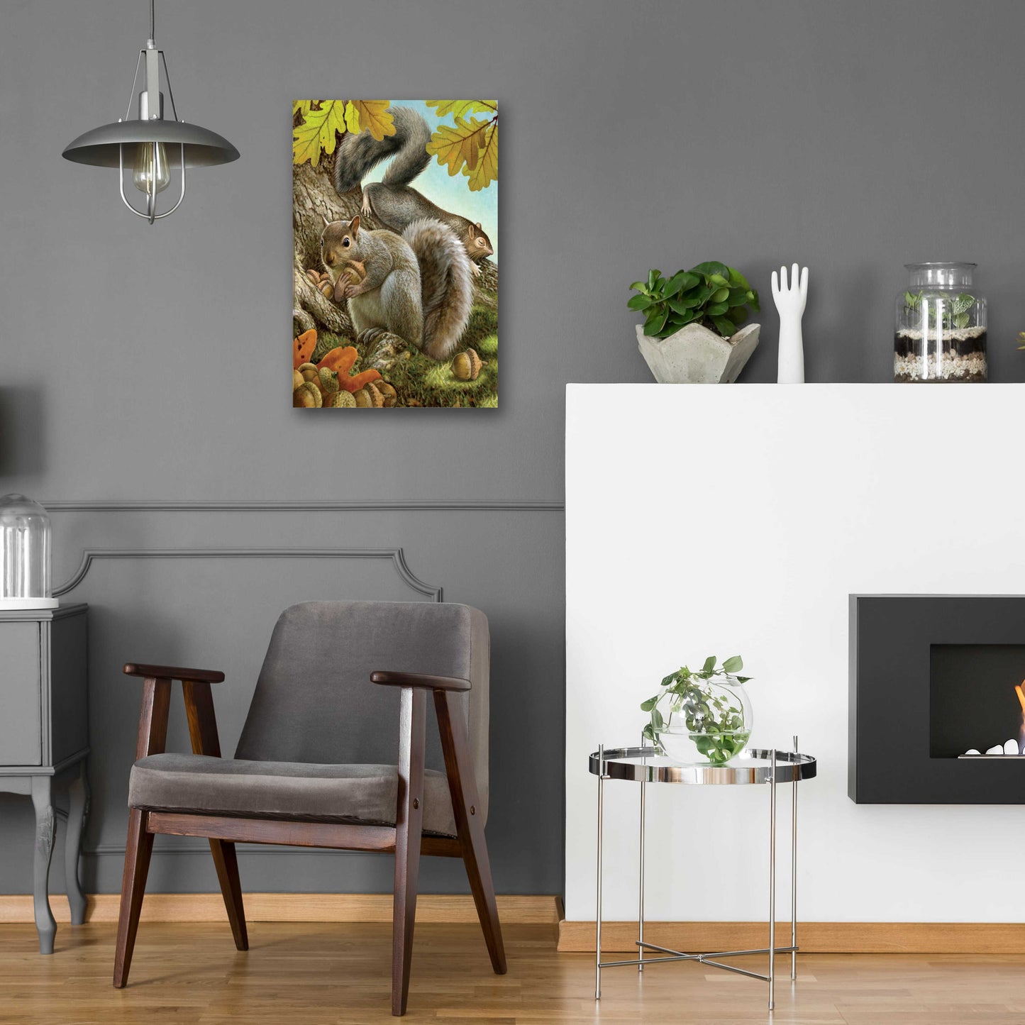 Epic Art 'Four Of Earth-Squirrels' by Dan Craig, Acrylic Glass Wall Art,16x24