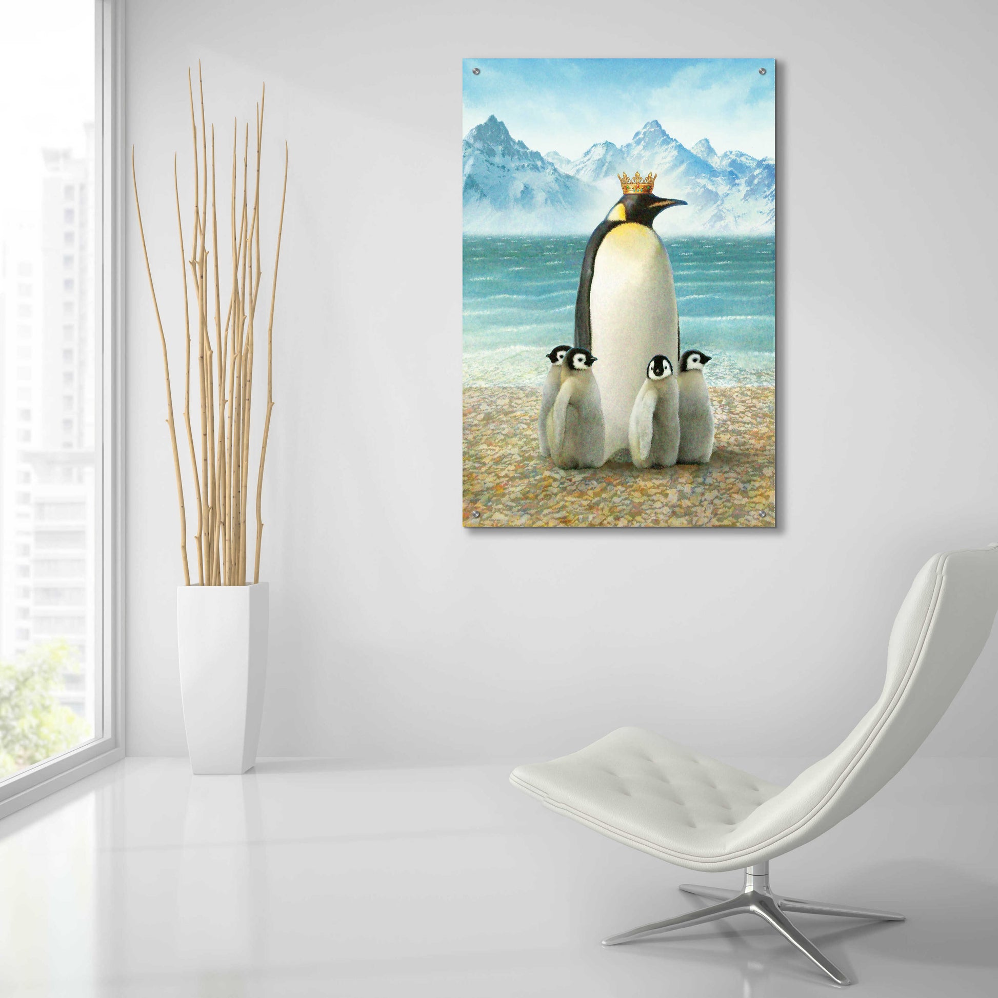 Epic Art 'King Of Water Penguin' by Dan Craig, Acrylic Glass Wall Art,24x36