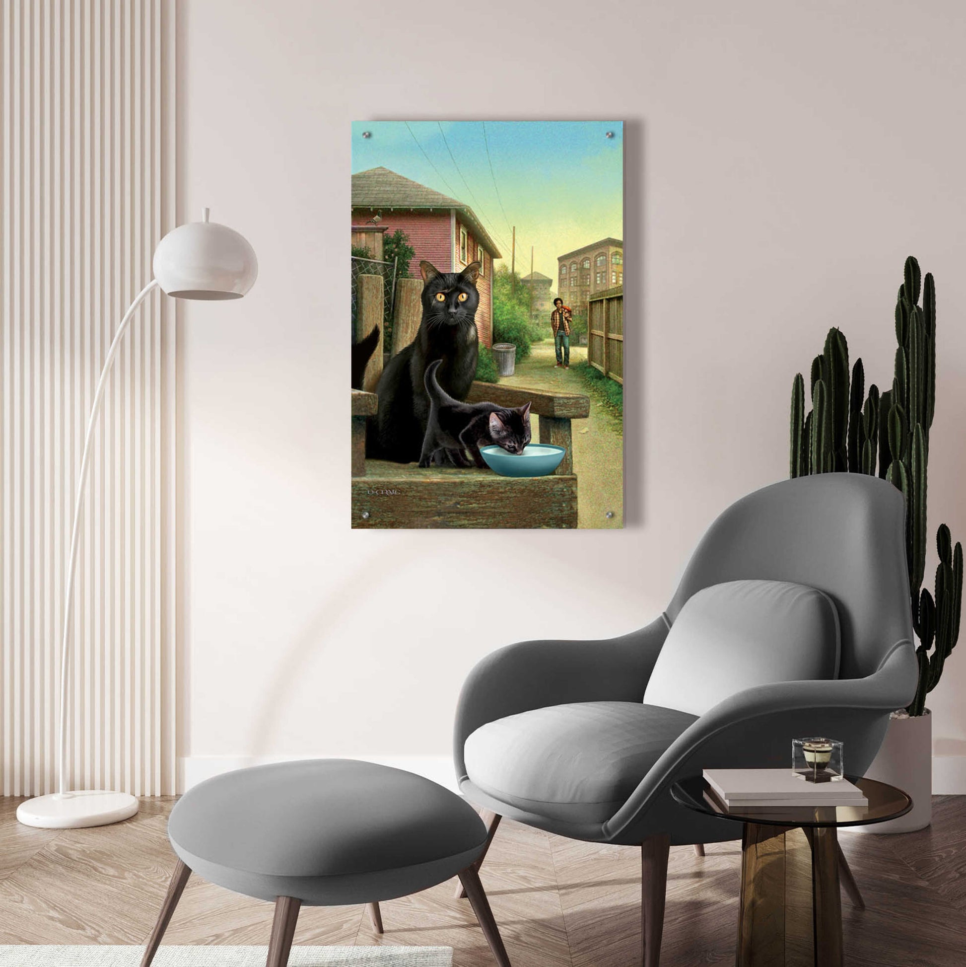 Epic Art 'Old Cat Cover' by Dan Craig, Acrylic Glass Wall Art,24x36