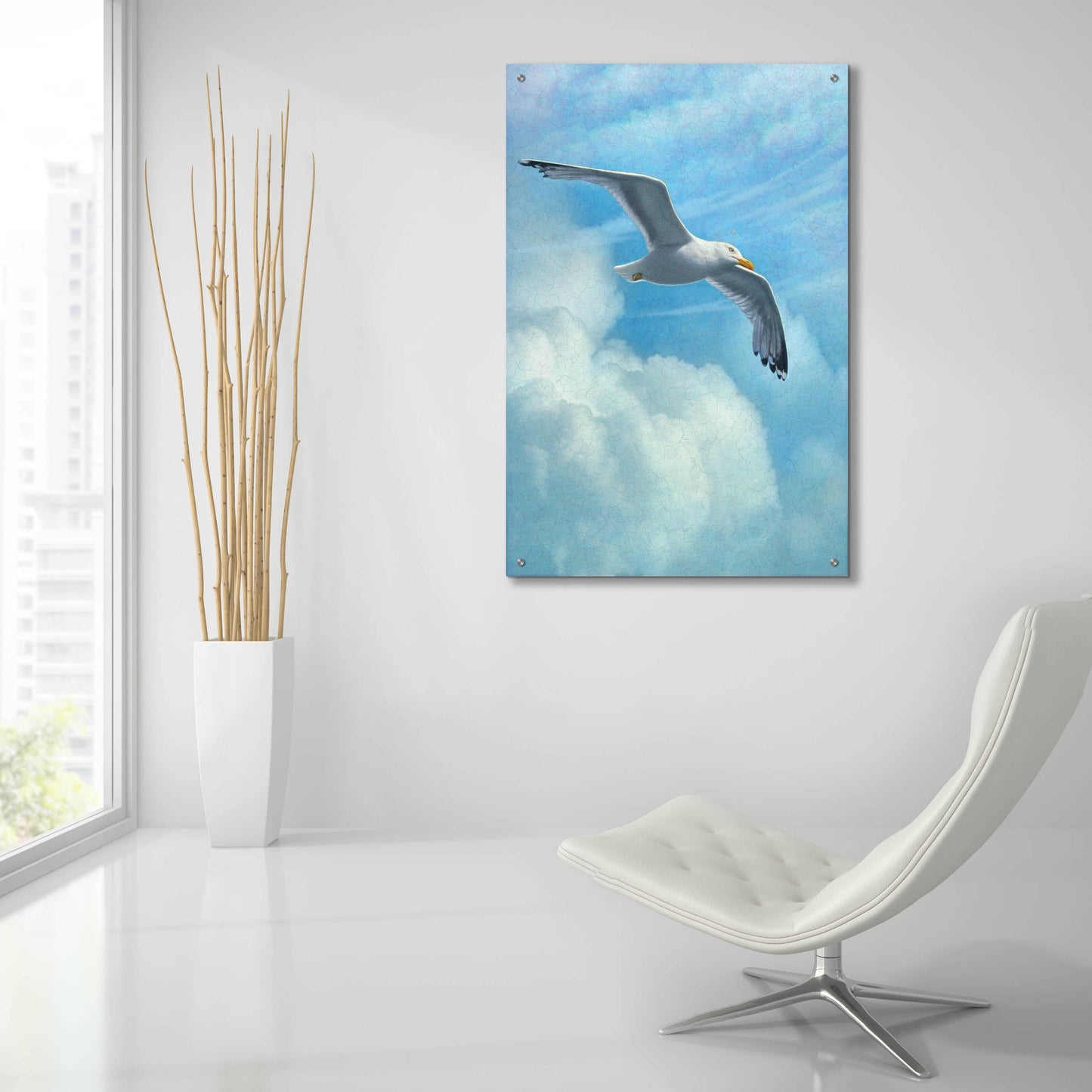 Epic Art 'Page Of Earth-Seasgull' by Dan Craig, Acrylic Glass Wall Art,24x36