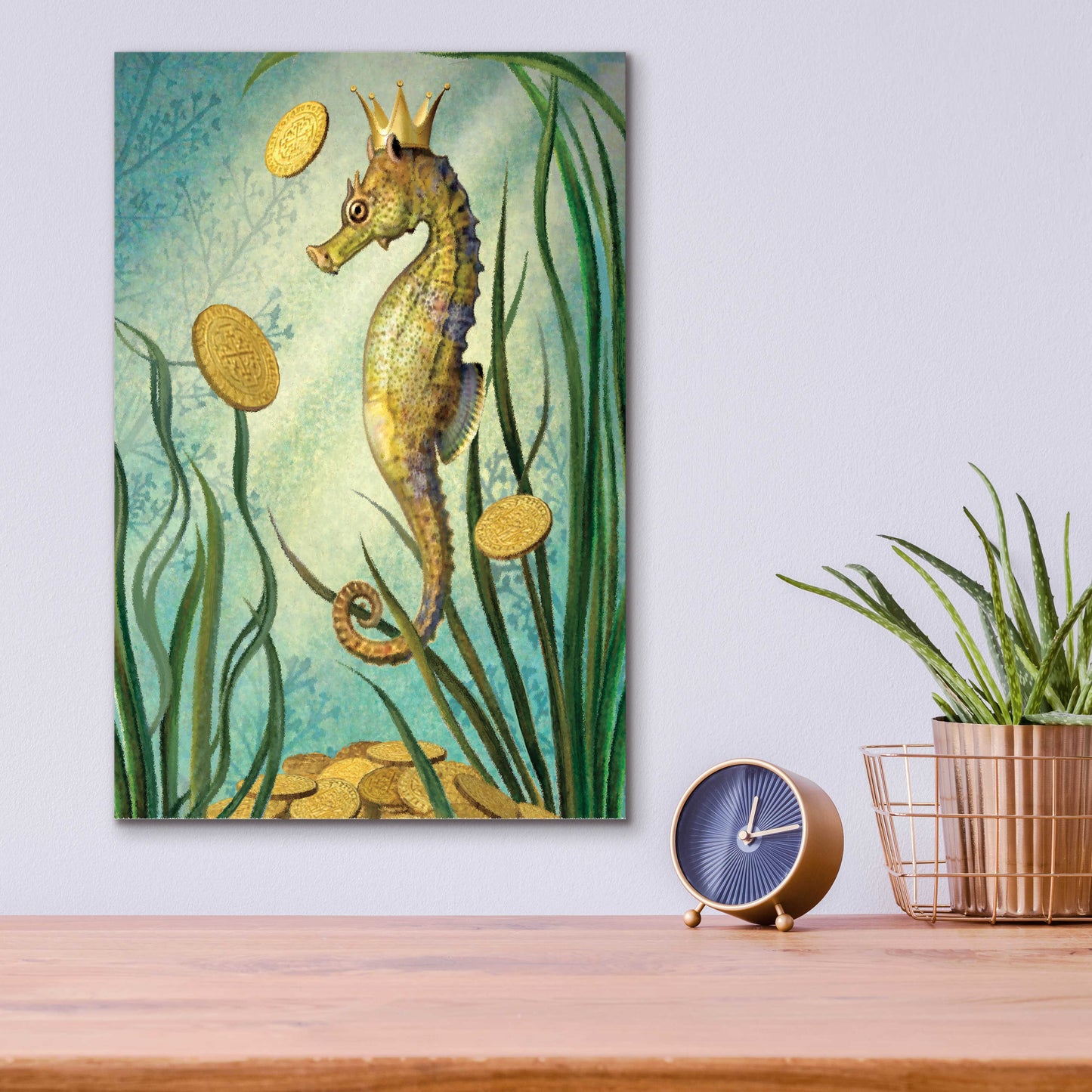 Epic Art 'Prince Of Earth-Seahorse' by Dan Craig, Acrylic Glass Wall Art,12x16