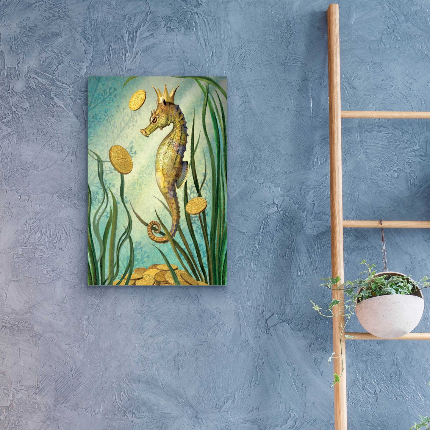 Epic Art 'Prince Of Earth-Seahorse' by Dan Craig, Acrylic Glass Wall Art,16x24