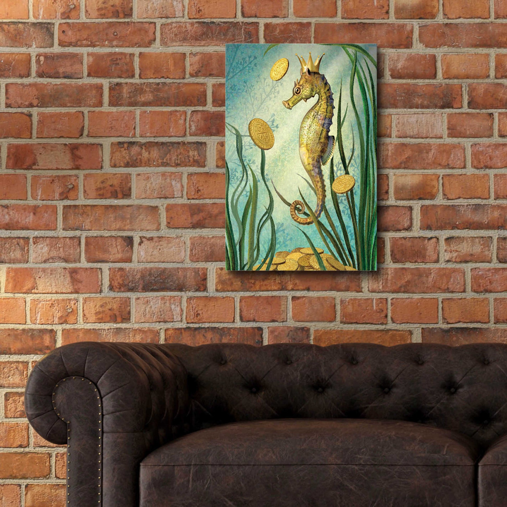 Epic Art 'Prince Of Earth-Seahorse' by Dan Craig, Acrylic Glass Wall Art,16x24