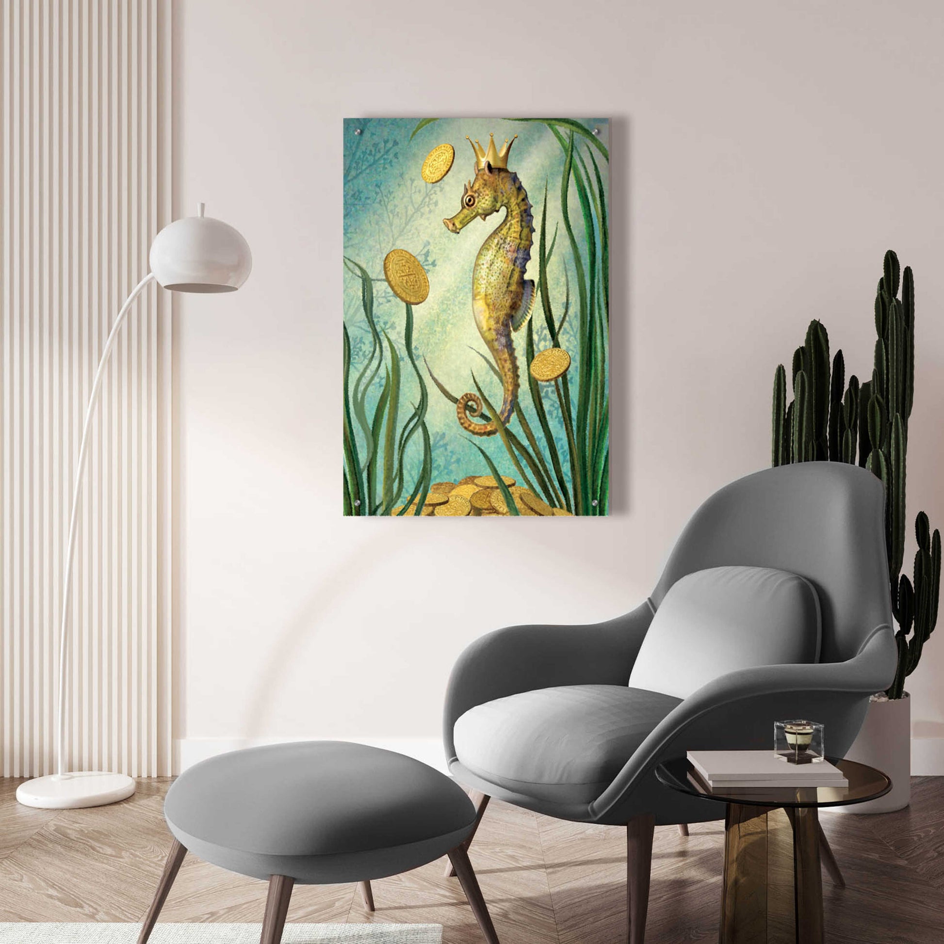 Epic Art 'Prince Of Earth-Seahorse' by Dan Craig, Acrylic Glass Wall Art,24x36