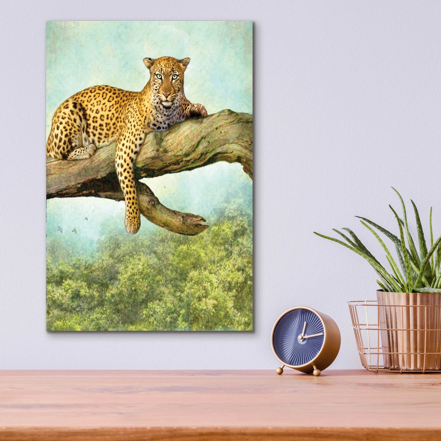 Epic Art 'Queen Of Air Leopard' by Dan Craig, Acrylic Glass Wall Art,12x16