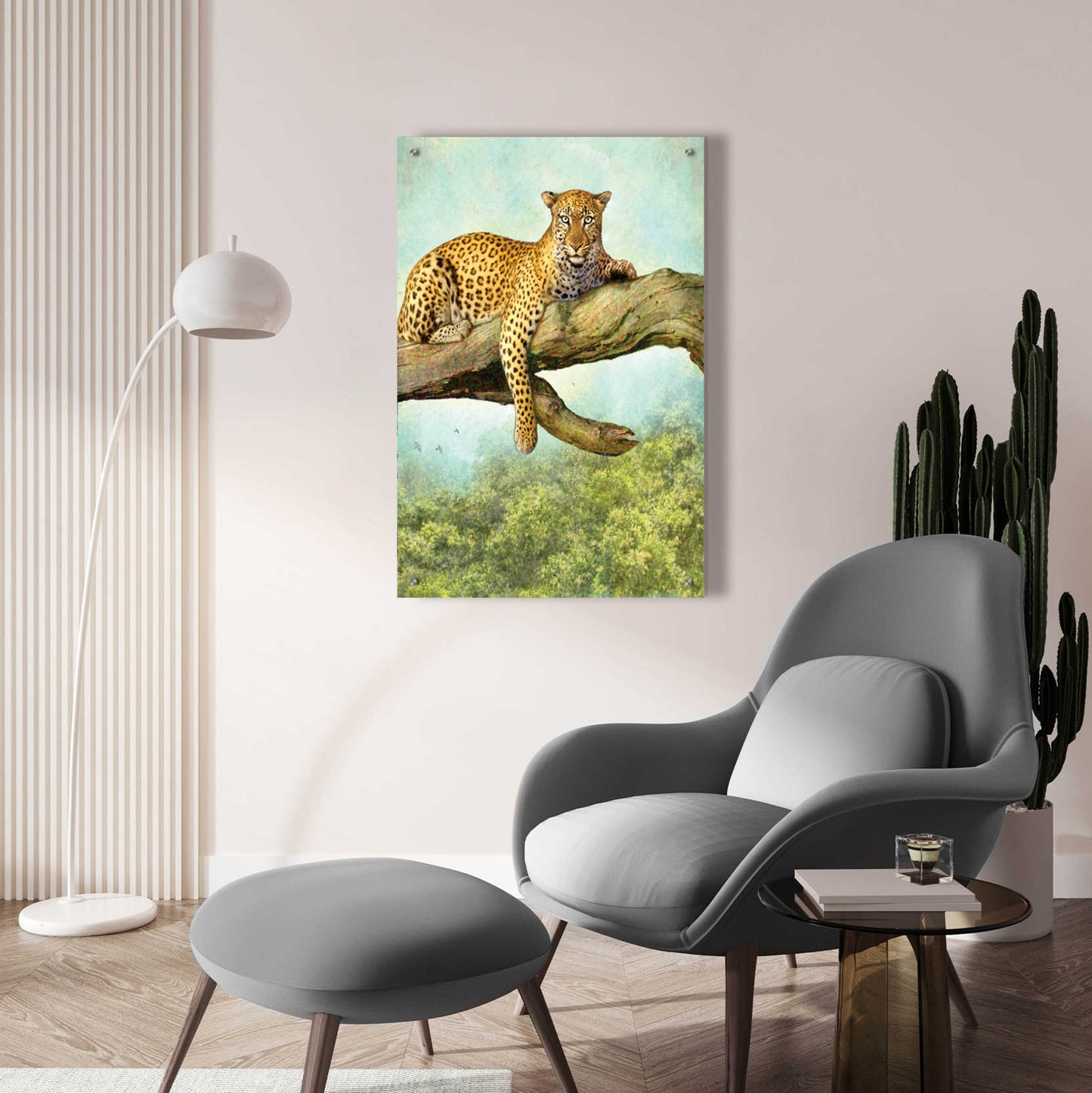 Epic Art 'Queen Of Air Leopard' by Dan Craig, Acrylic Glass Wall Art,24x36