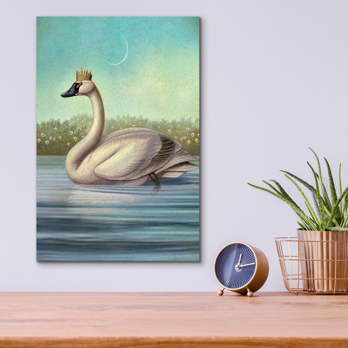 Epic Art 'Queen Of Water Swan' by Dan Craig, Acrylic Glass Wall Art,12x16