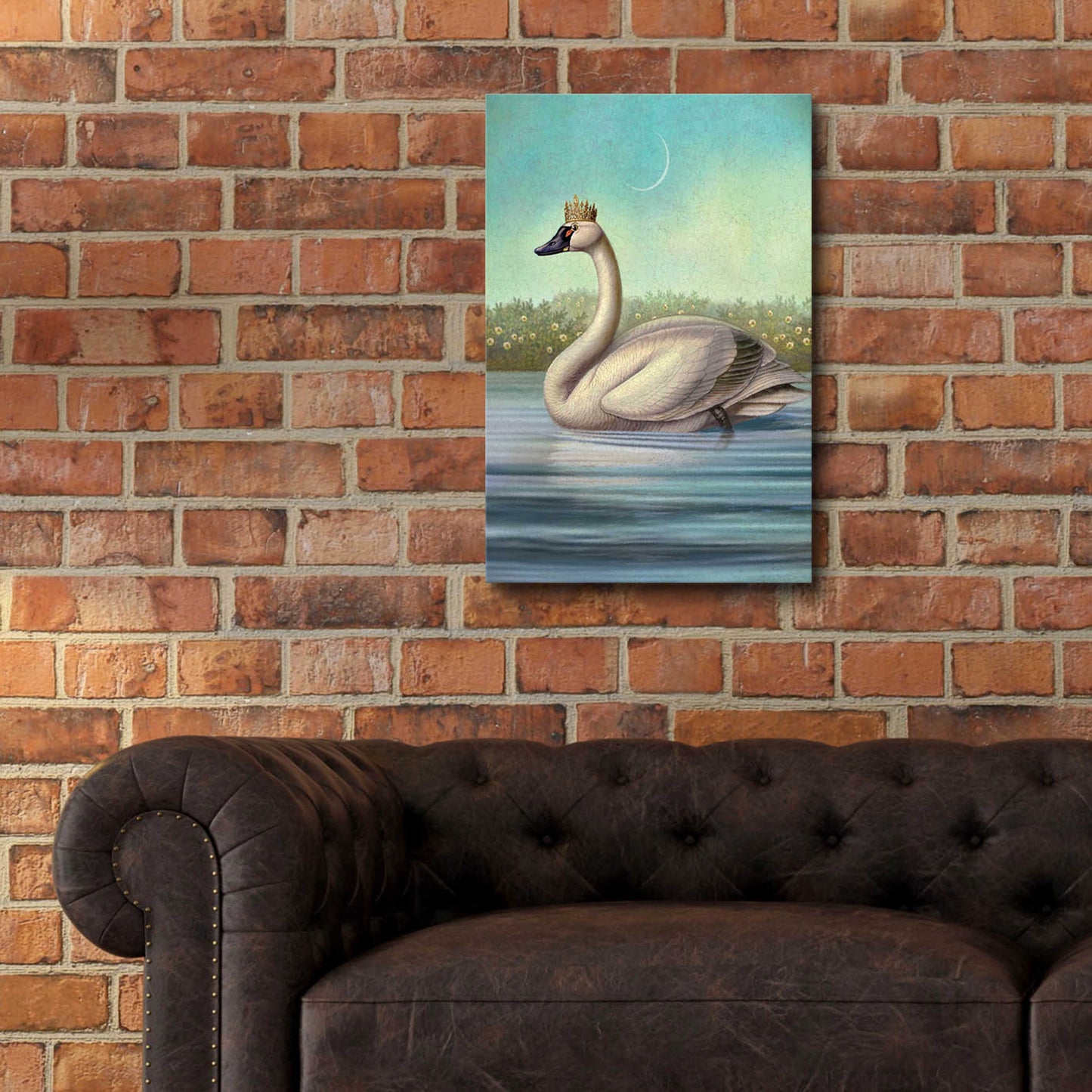 Epic Art 'Queen Of Water Swan' by Dan Craig, Acrylic Glass Wall Art,16x24