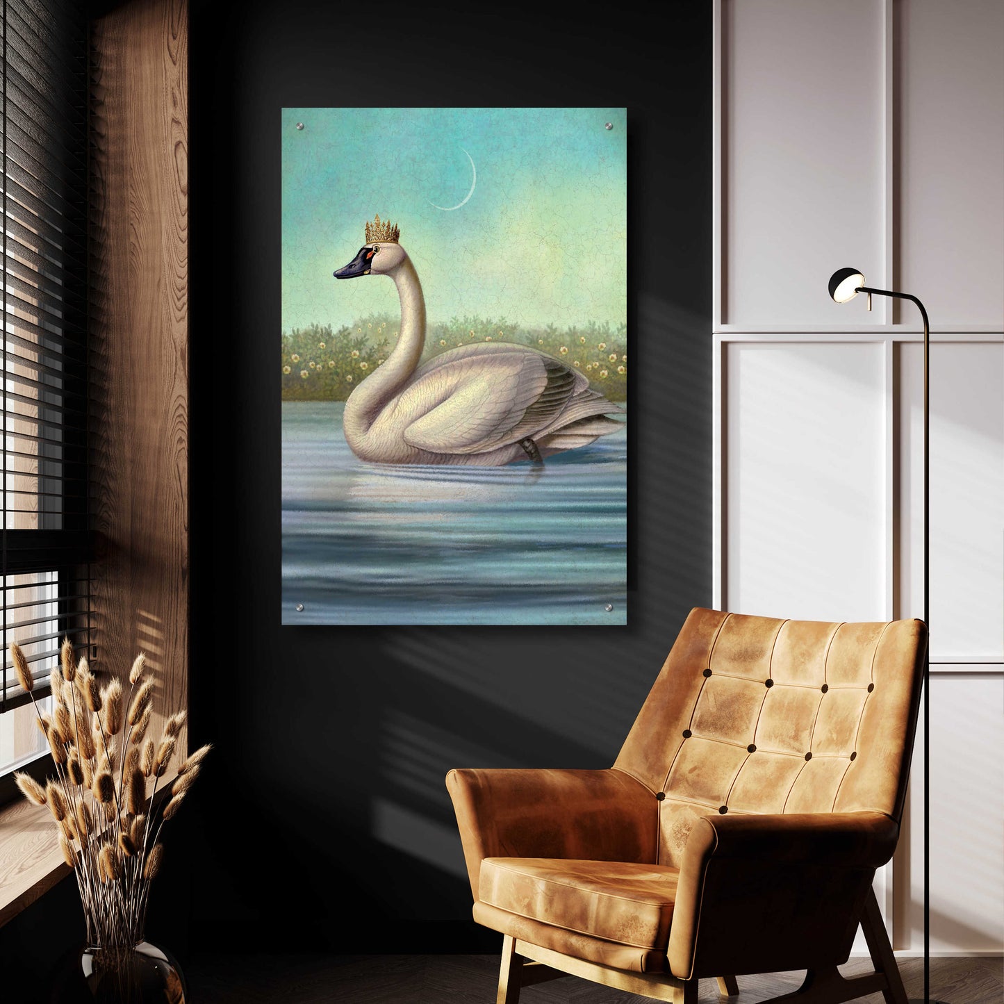 Epic Art 'Queen Of Water Swan' by Dan Craig, Acrylic Glass Wall Art,24x36