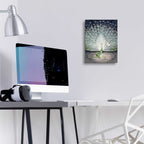 Epic Art 'Release-White Peacock' by Dan Craig, Acrylic Glass Wall Art,12x16