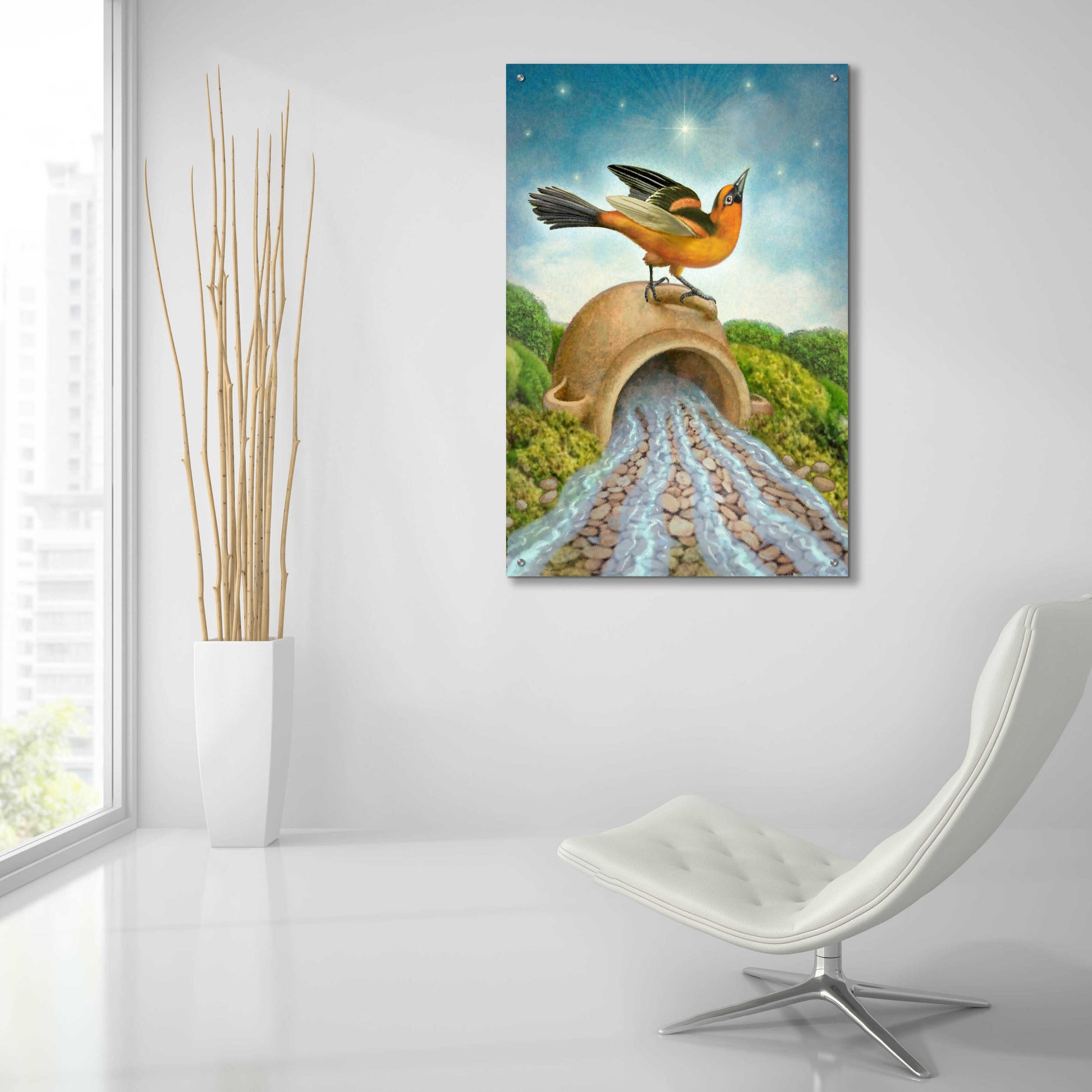 Epic Art 'The Star-Oriole' by Dan Craig, Acrylic Glass Wall Art,24x36