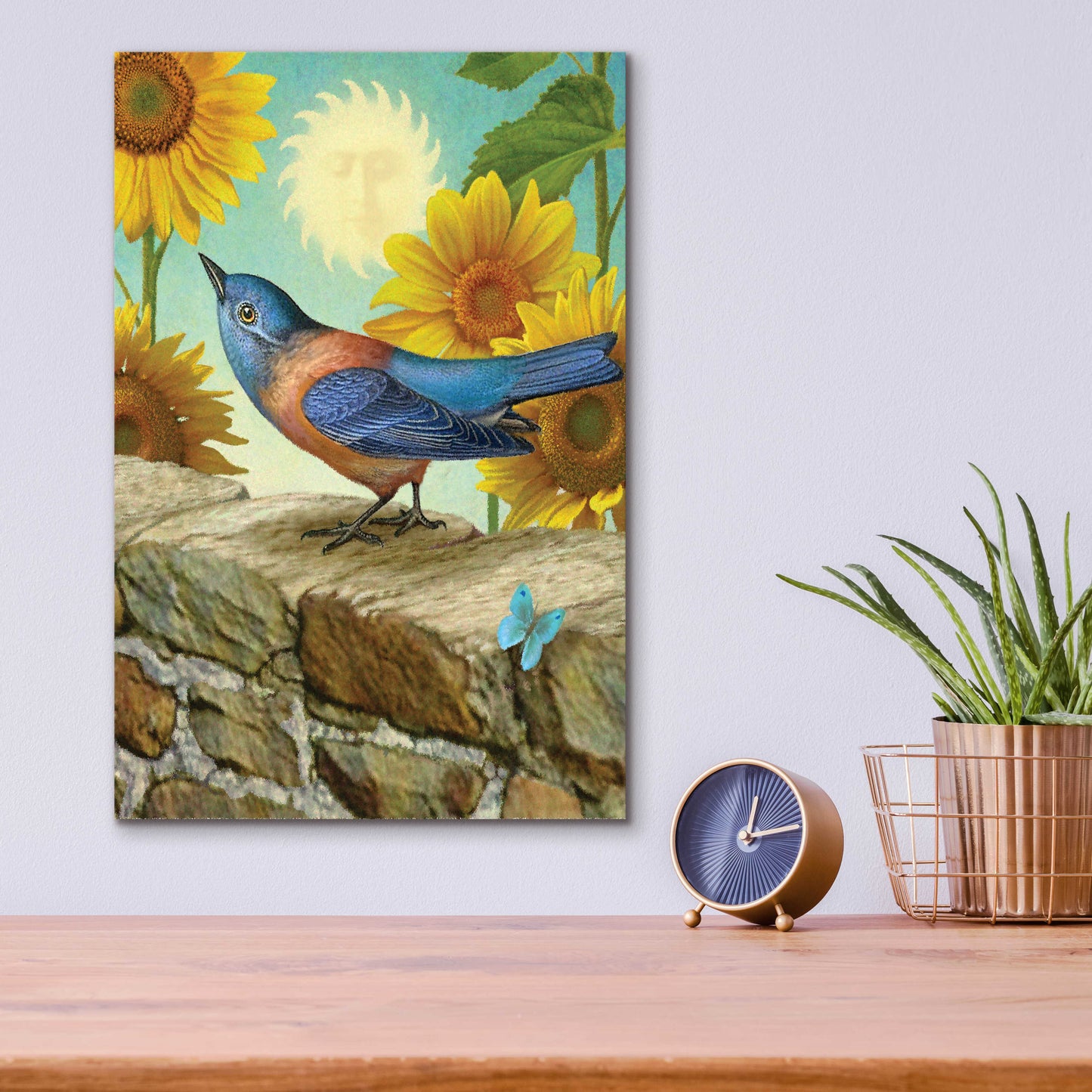 Epic Art 'The Sun-Bluebird' by Dan Craig, Acrylic Glass Wall Art,12x16