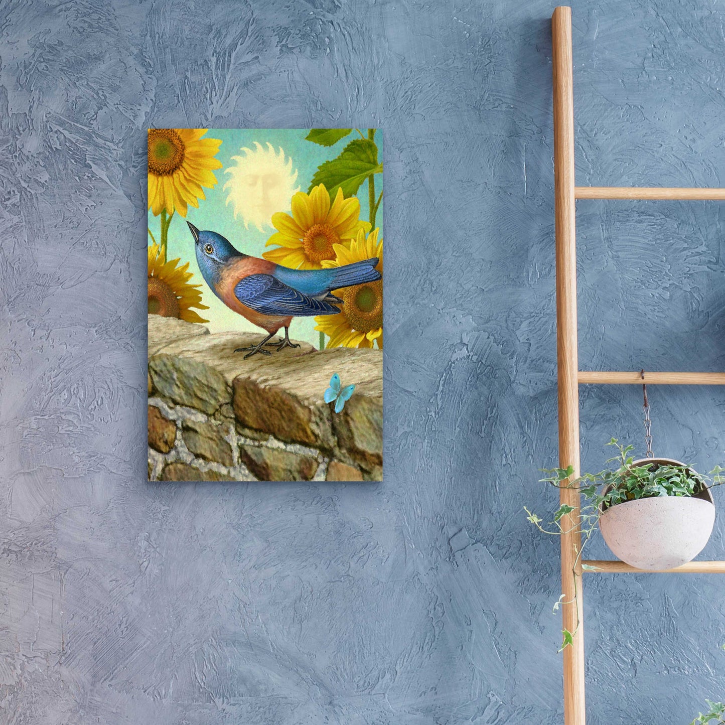 Epic Art 'The Sun-Bluebird' by Dan Craig, Acrylic Glass Wall Art,16x24