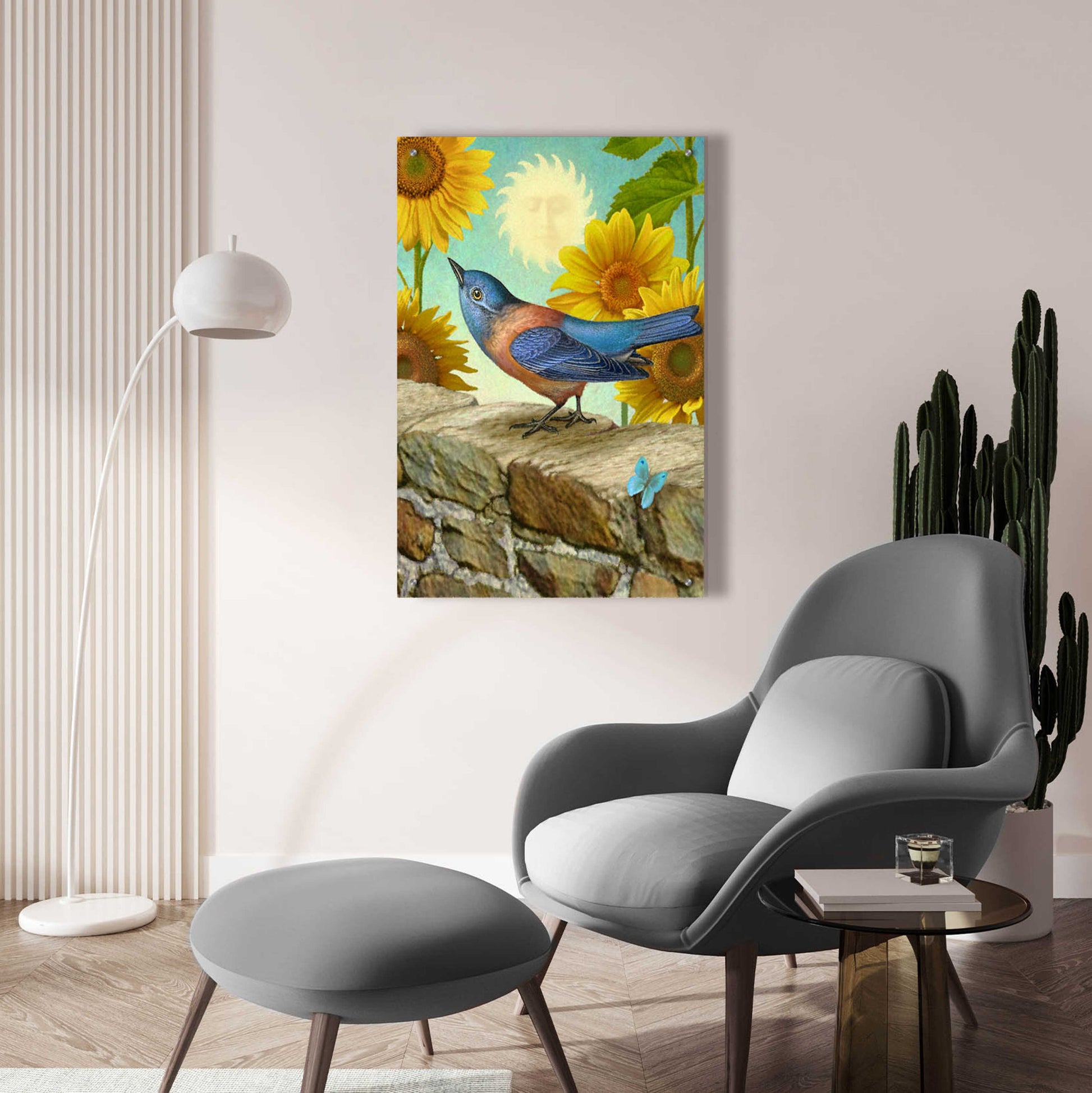 Epic Art 'The Sun-Bluebird' by Dan Craig, Acrylic Glass Wall Art,24x36