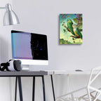 Epic Art 'Two Of Water-Lovebirds' by Dan Craig, Acrylic Glass Wall Art,12x16